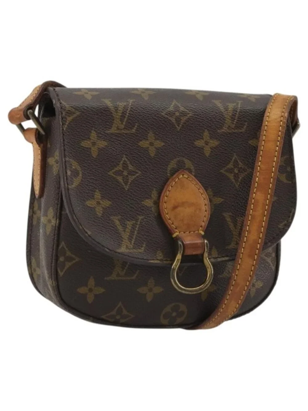 Authentic LOUIS VUITTON Monogram Saint Cloud PM Shoulder Bag M51244 LV